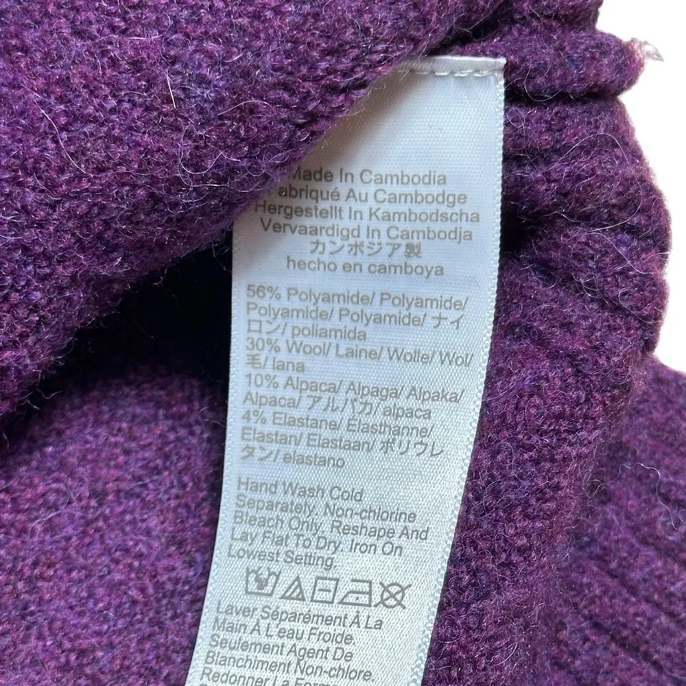 J. Crew Purple Supersoft Yarn Turtleneck Sweater Womens S